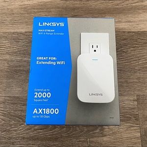 NIB {Linksys} Max-Stream WiFi 6 Range Extender, AX1800 up to 1.8 GPS